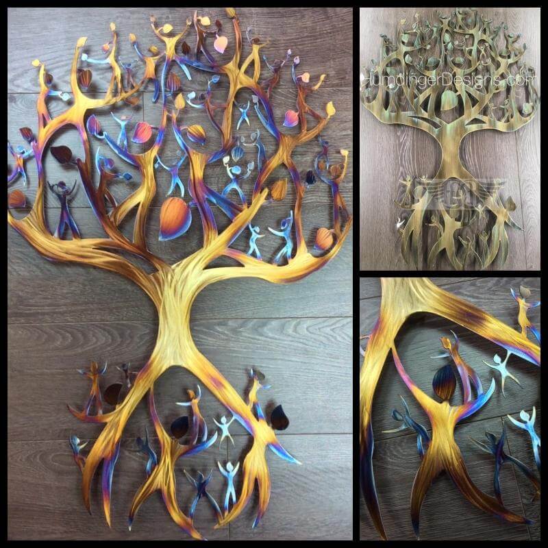 Family Tree Metal Wall Art - Humdinger Designs