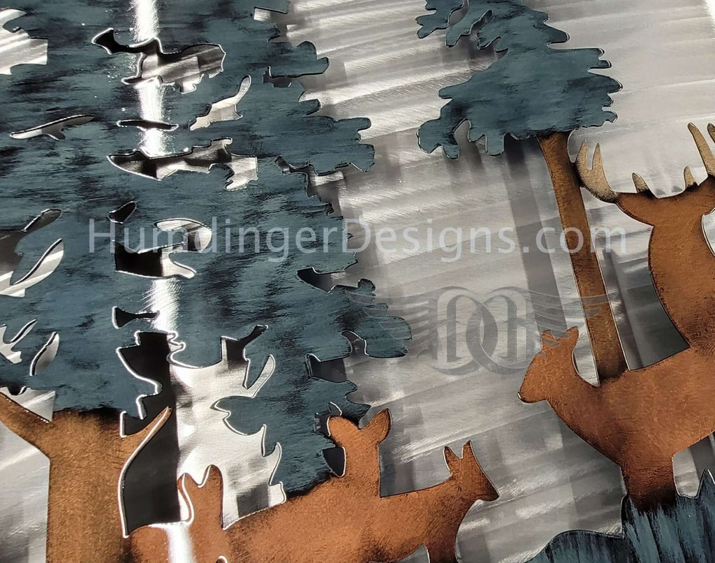 Deer in the Forest Scene (Moonlight Version) - Humdinger Designs