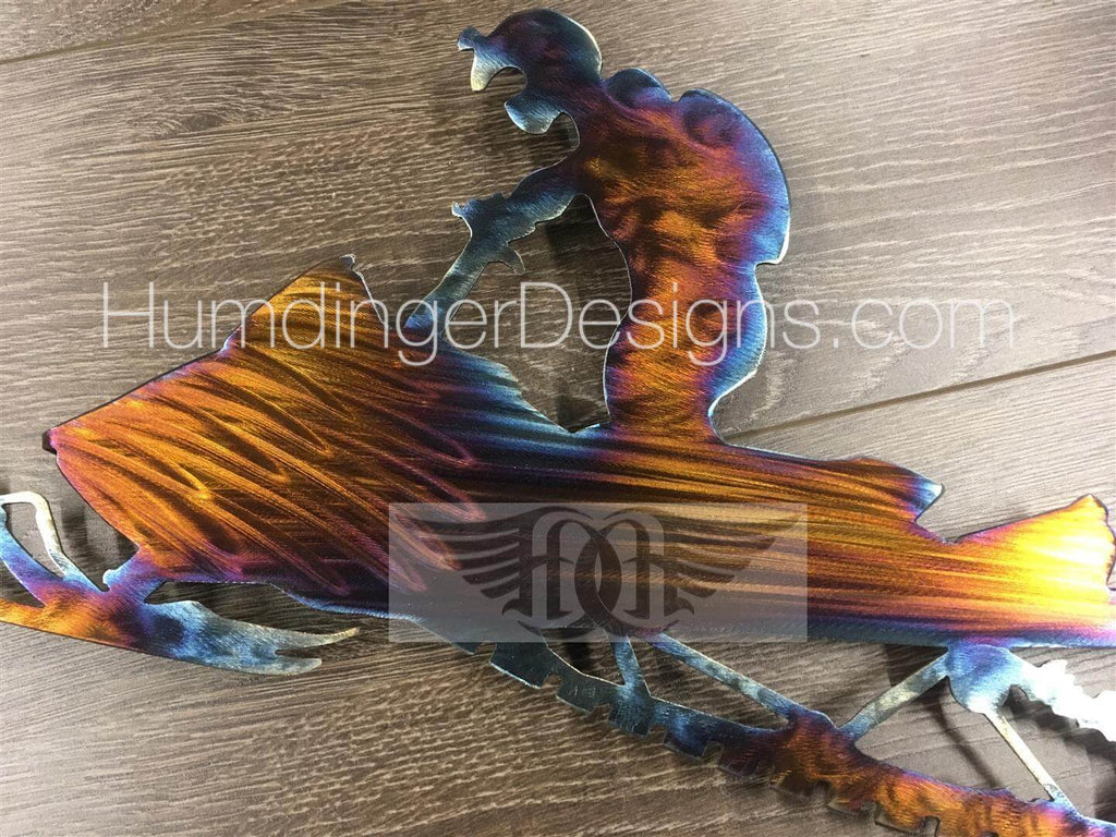 Snowmobile and Rider (Stainless Steel) - Humdinger Designs