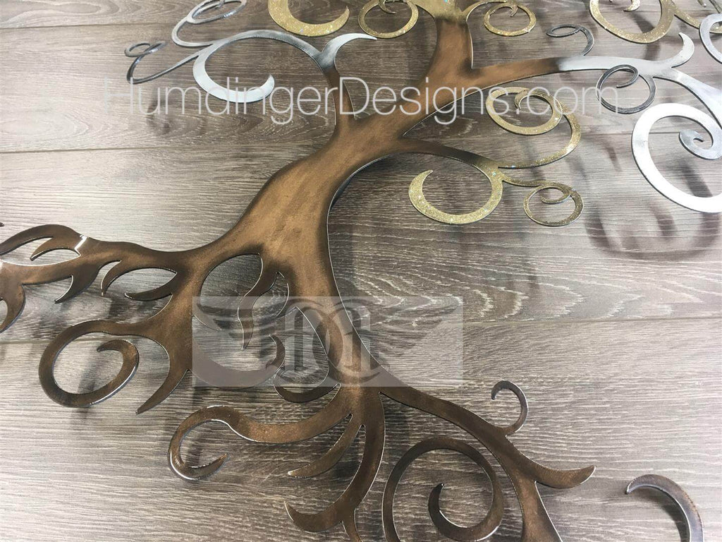 Swirly Tree (Gold and Silver Sparkle) - Humdinger Designs
