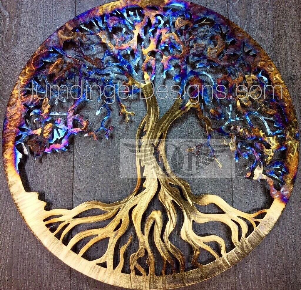 Tree of Life (Stainless Steel with Golden Trunk) - Humdinger Designs