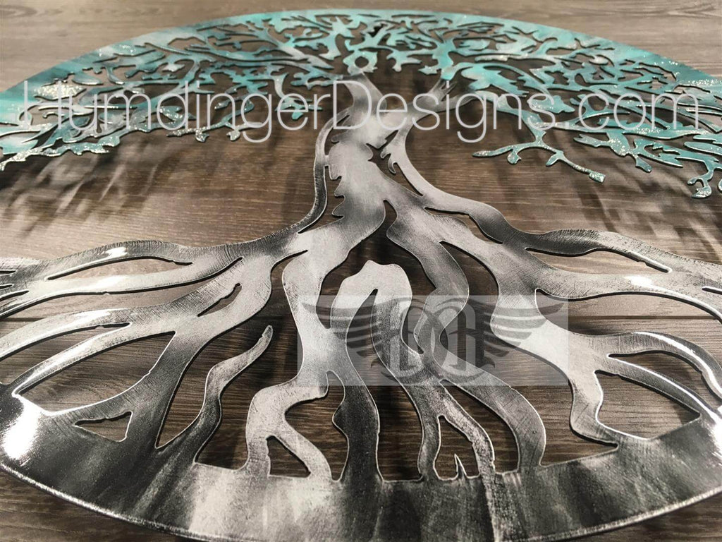 Tree of Life (Teal Silver Sparkle) - Humdinger Designs