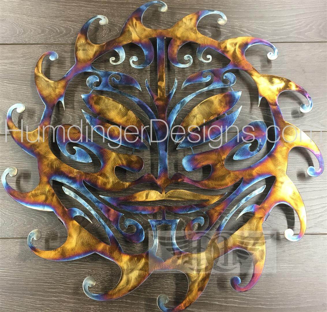 Sun Face In Stainless Steel by Humdinger Designs