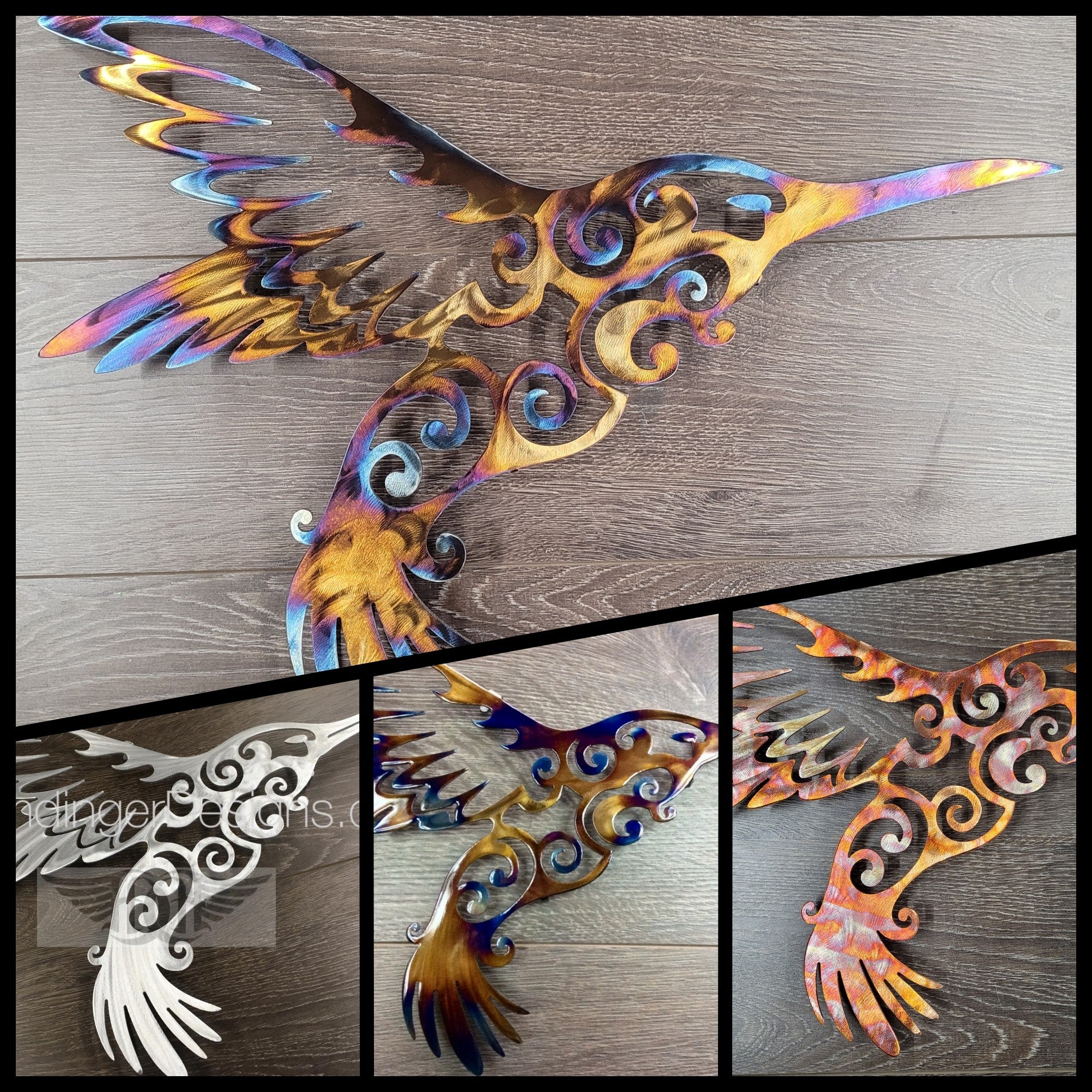 Bird Watcher Hummingbird Metal Wall Art by Humdinger Designs