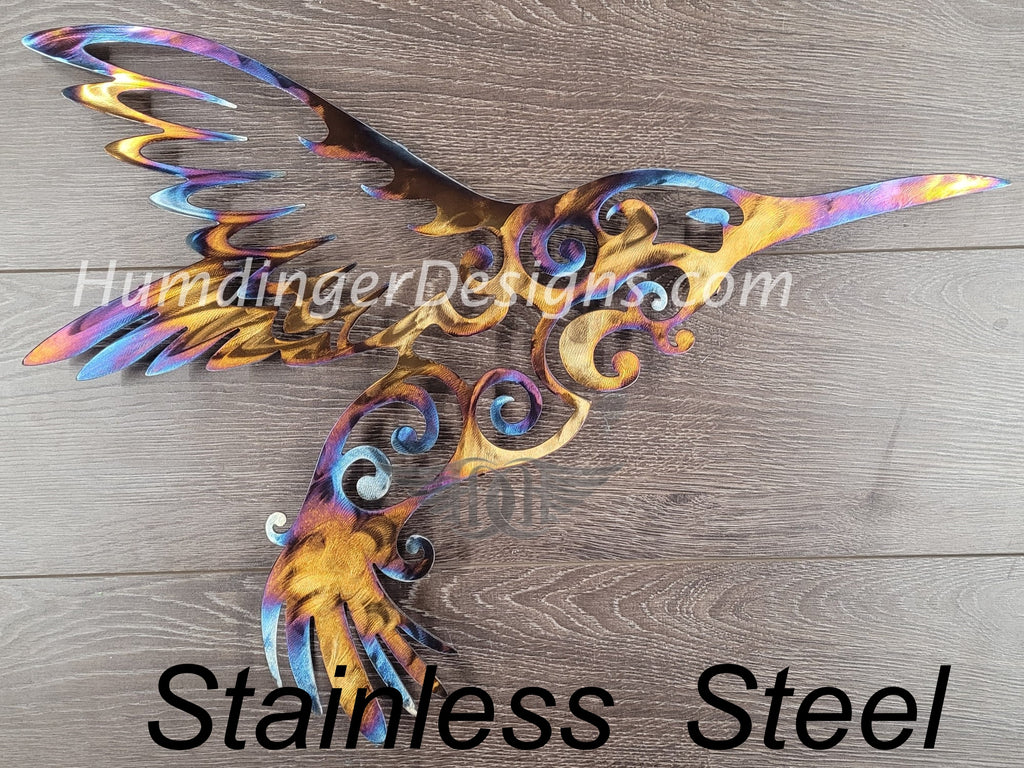Bird Watcher Hummingbird Metal Wall Art by Humdinger Designs