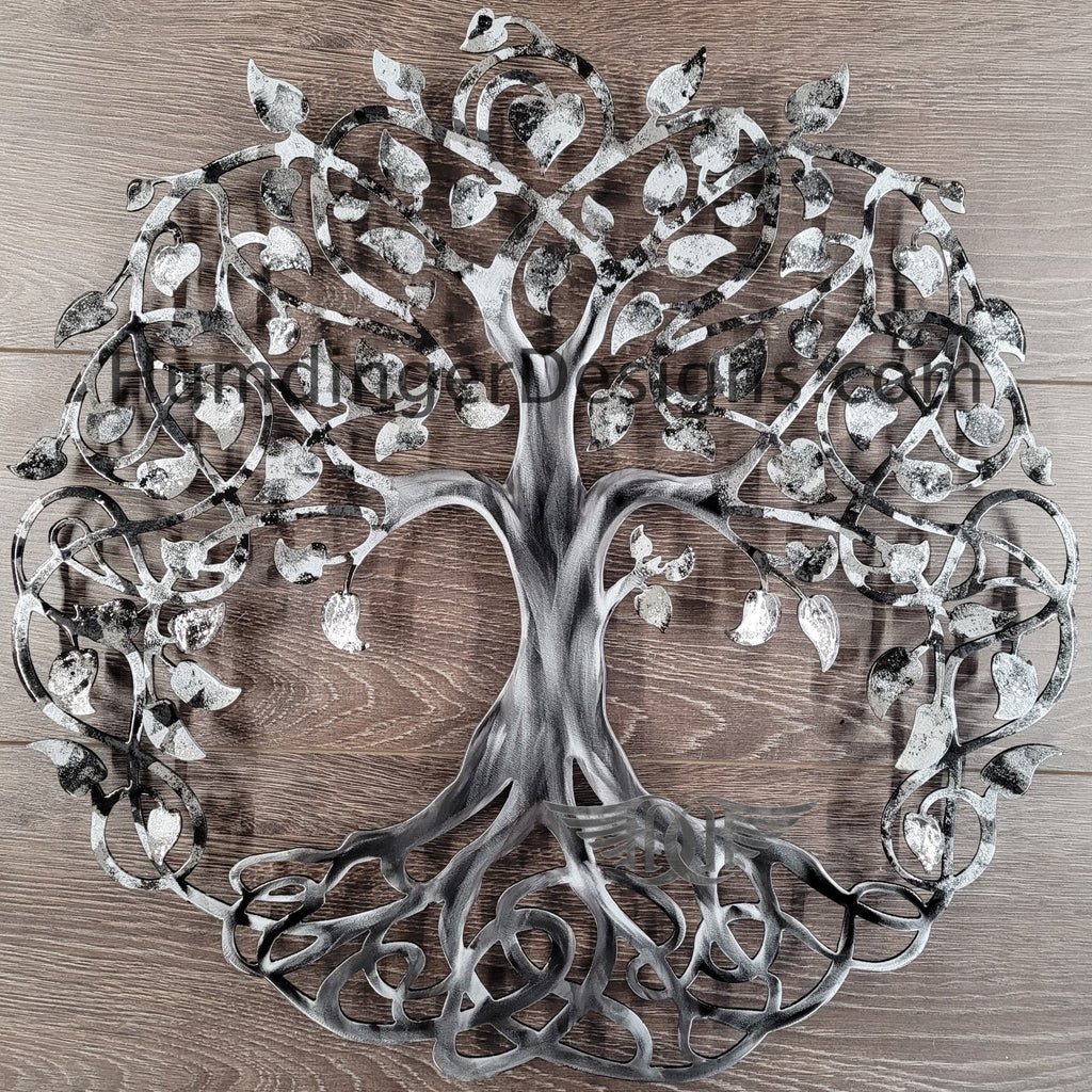 Large Metal Wall Art Stainless Steel Infinity Tree of Life Wall