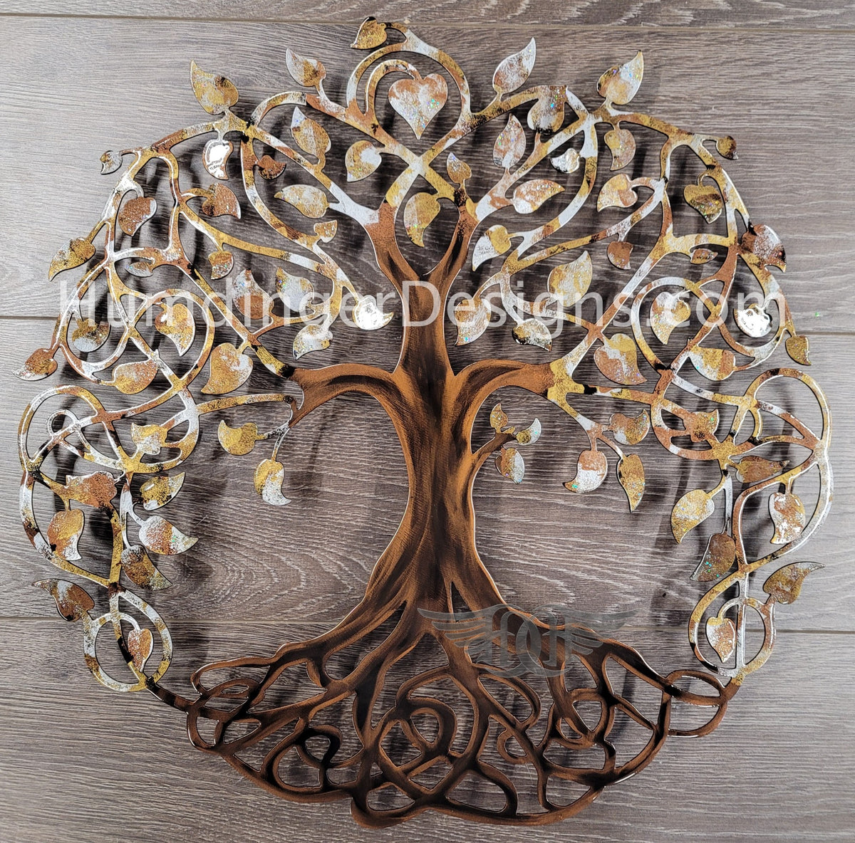 Infinity Tree (Metallic Sparkle) Wall Decor - Metal Art