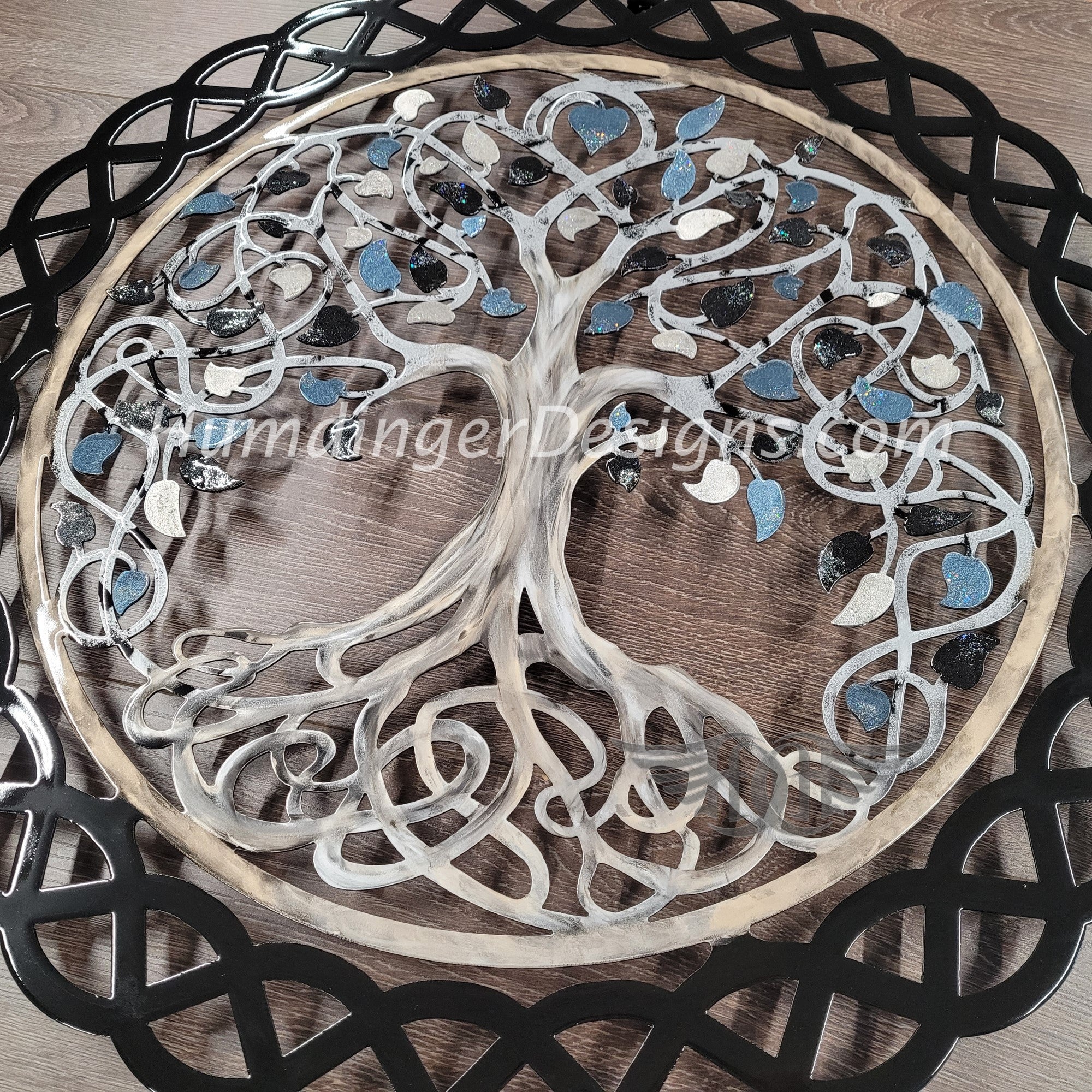 Infinity Tree Mount Infinity Tree with Celtic Knot Border Metal Art