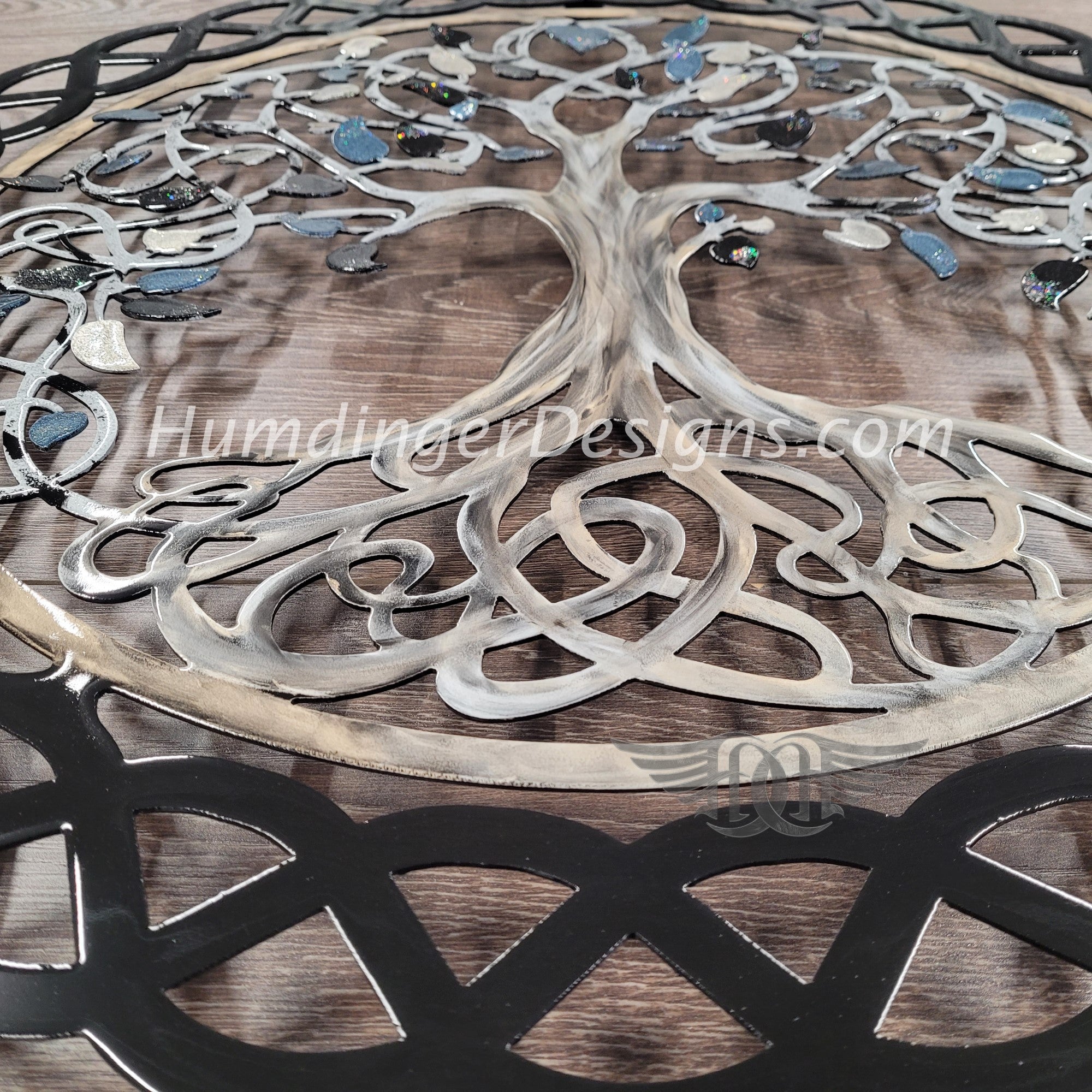 Infinity Tree Mount Infinity Tree with Celtic Knot Border Metal Art