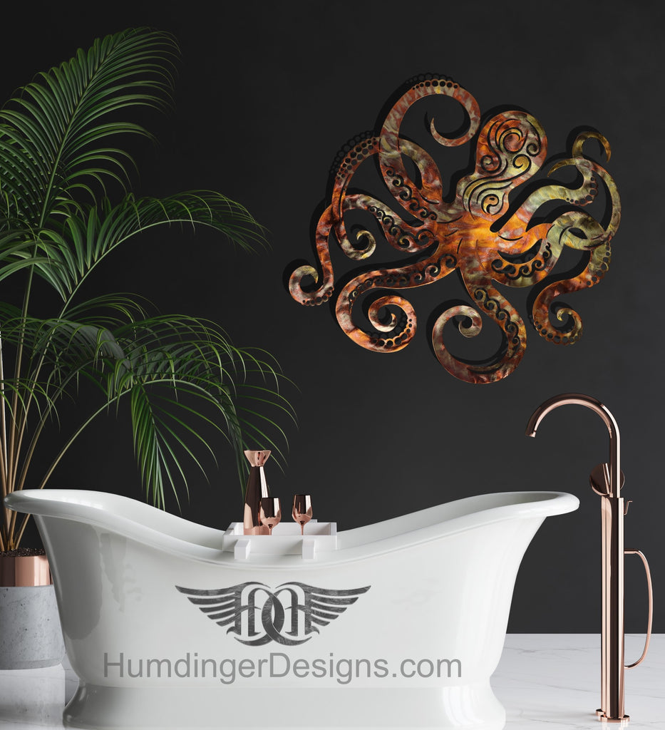 Octopus Metal Wall Decor- By Humdinger Designs