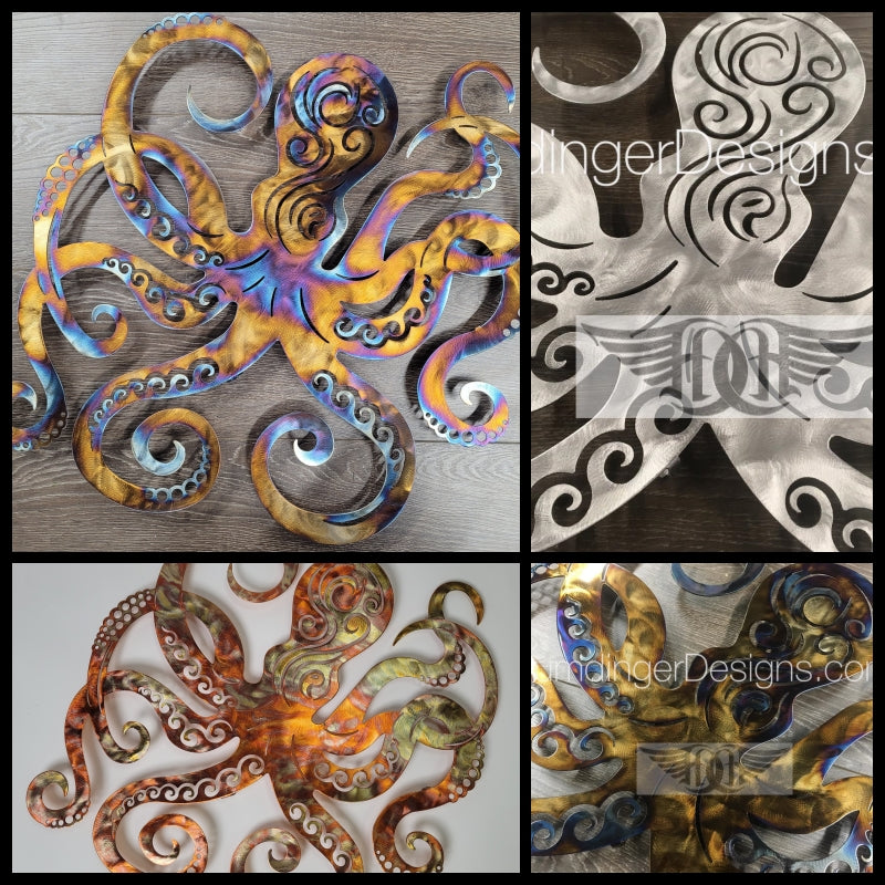 Octopus Metal Wall Decor- By Humdinger Designs