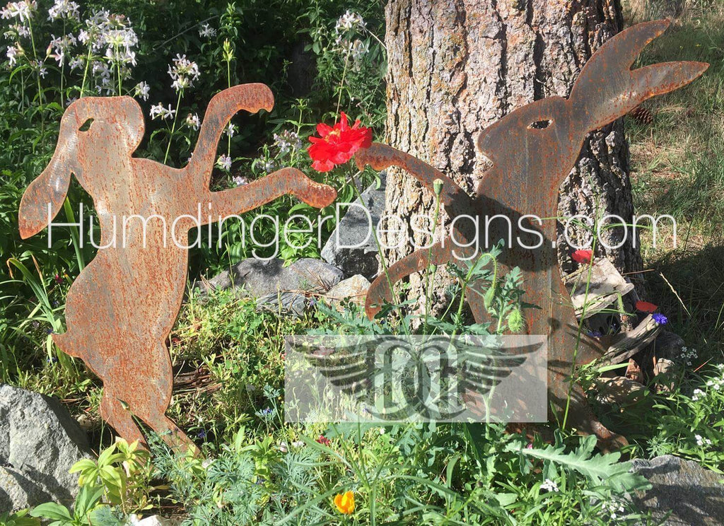 Boxing Hares (Yard and Garden Decor) - Humdinger Designs