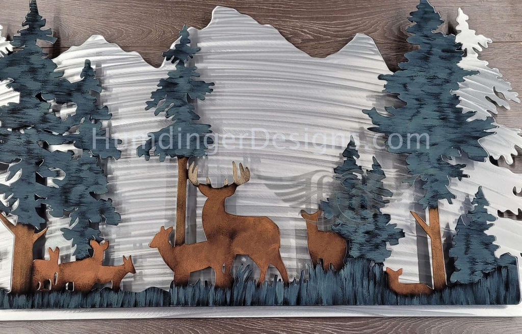 Deer in the Forest Scene (Moonlight Version) - Humdinger Designs