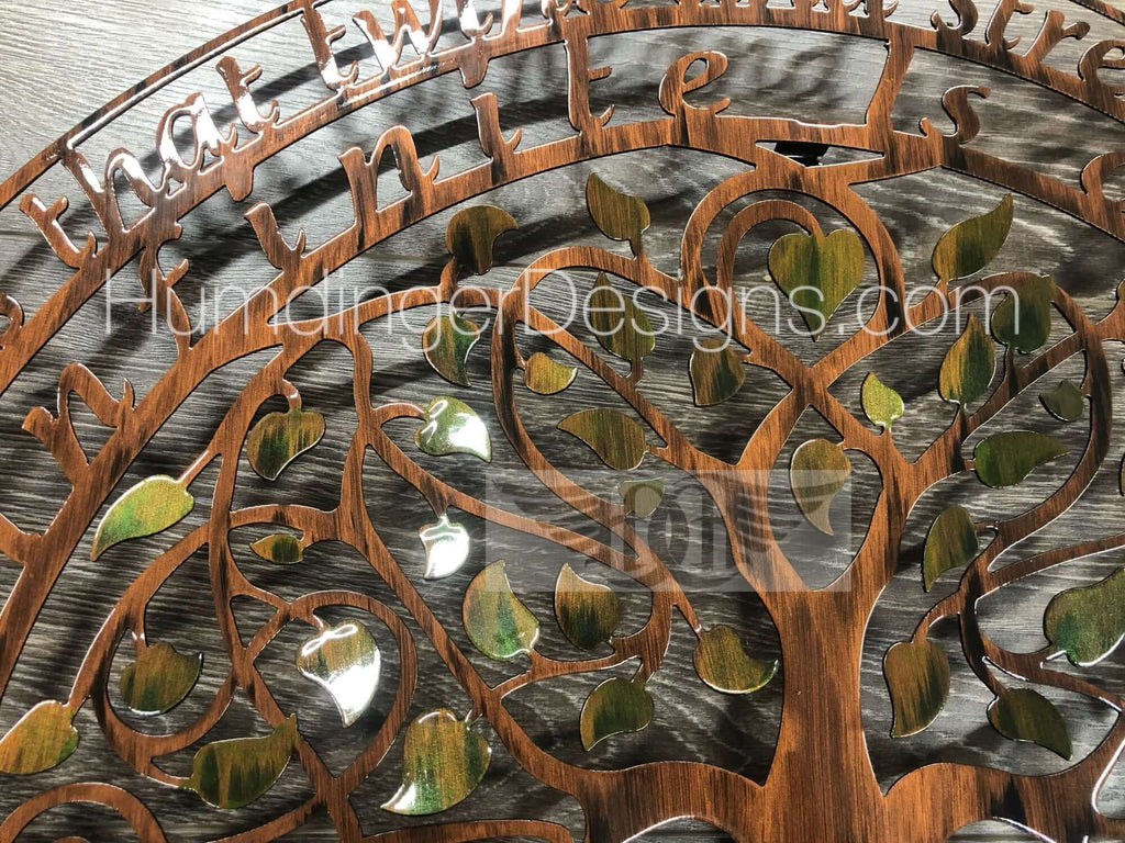 Infinity Tree (Green Pearl) with Infinity Tree Poem (Hand Painted - One Piece) - Humdinger Designs