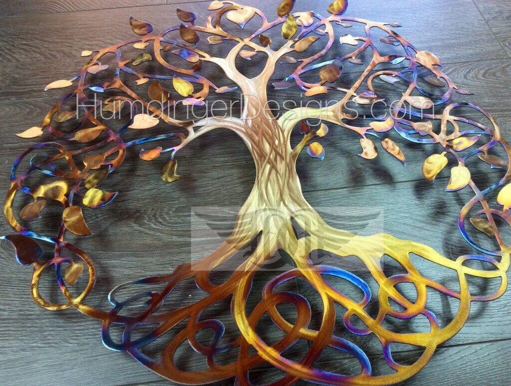 Infinity Tree (Stainless Steel Gold Trunk) - Humdinger Designs