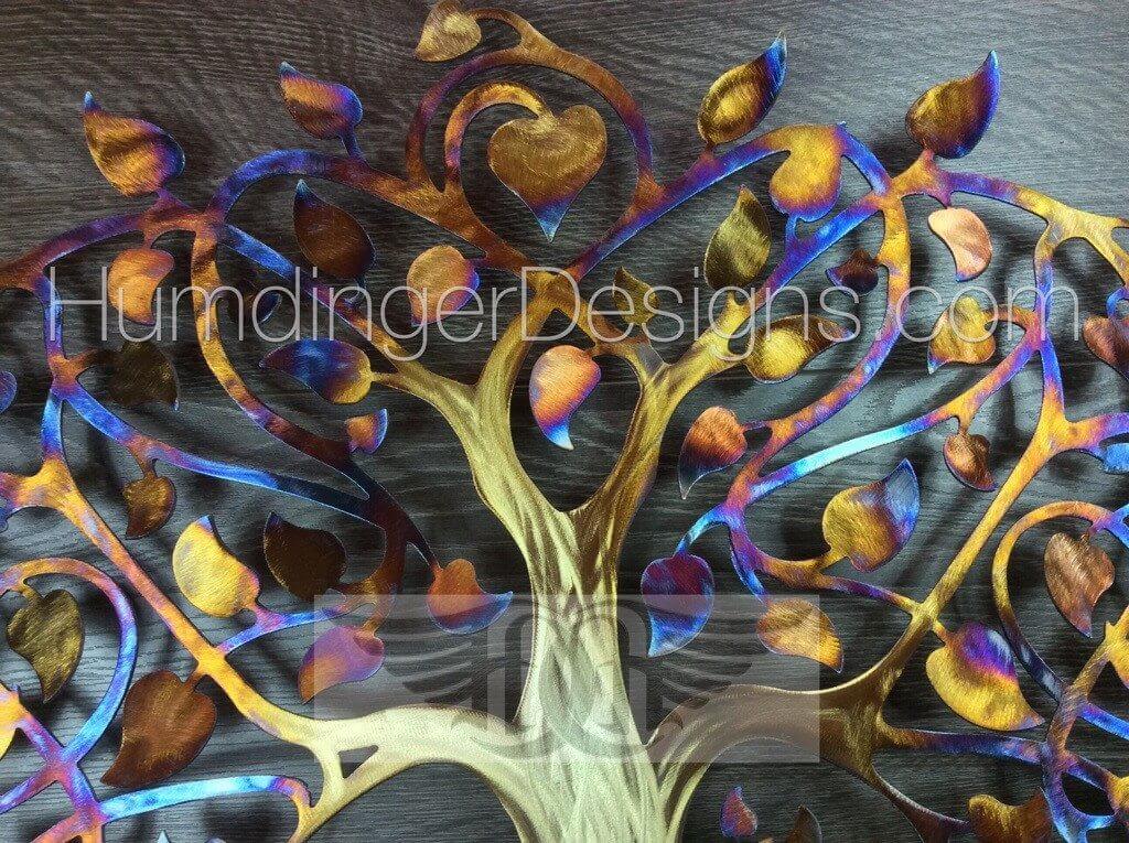 Infinity Tree (Stainless Steel Gold Trunk) - Humdinger Designs