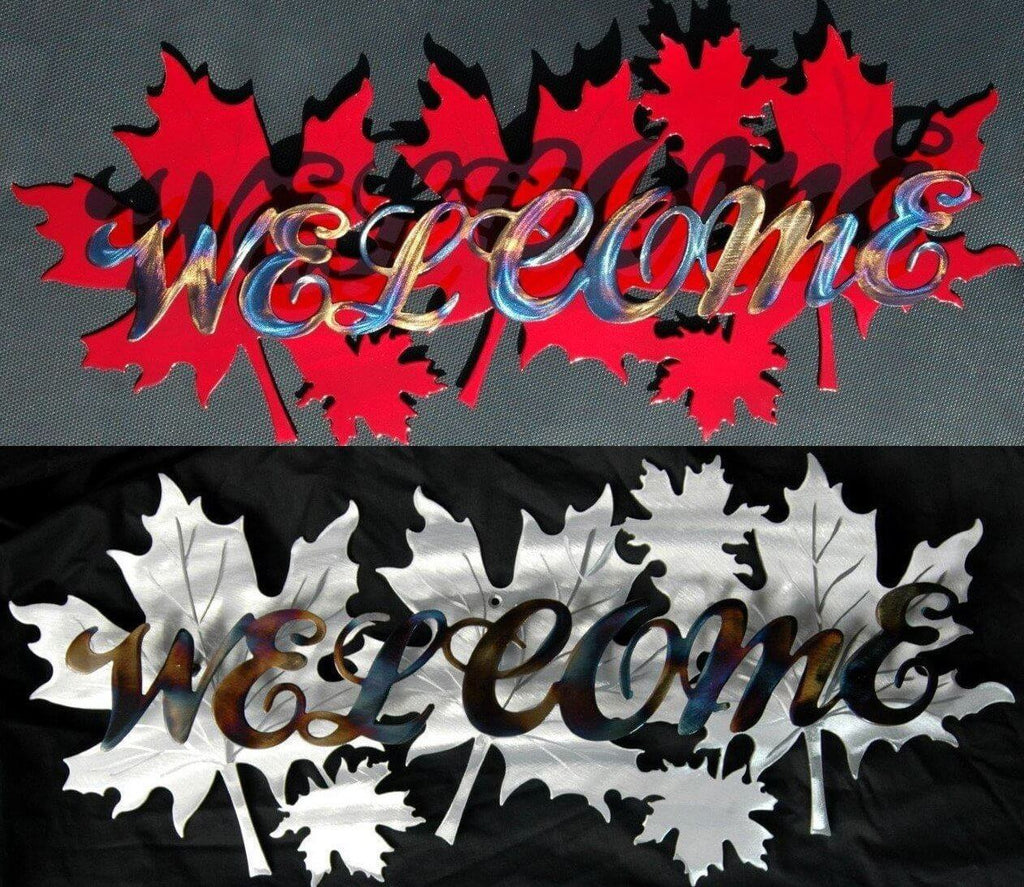 Maple Leaf Welcome Sign - Humdinger Designs