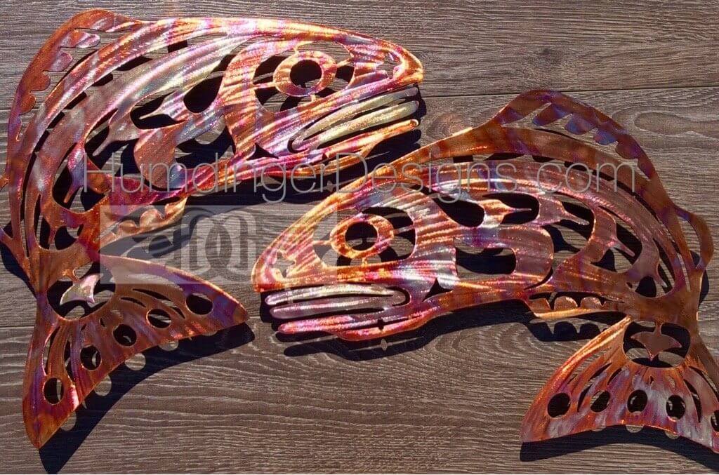 Salmon Metal Art (Pure Copper) - Humdinger Designs