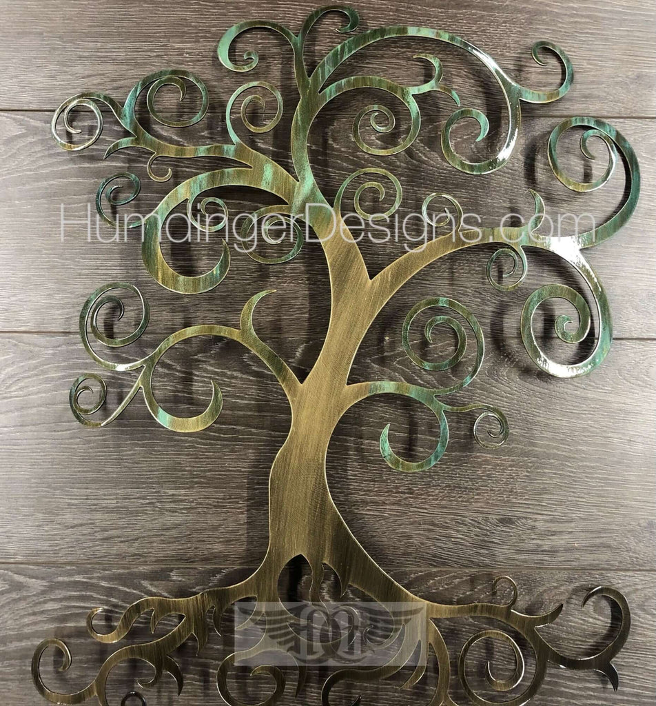 Swirly Tree (Brass Verdigris) - Humdinger Designs