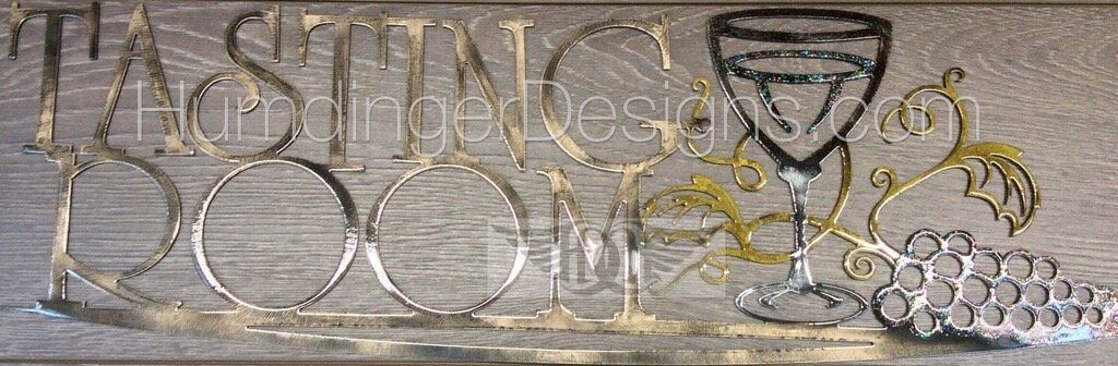 Metal Wall Art Tasting Room Sign- Wine Room Decor