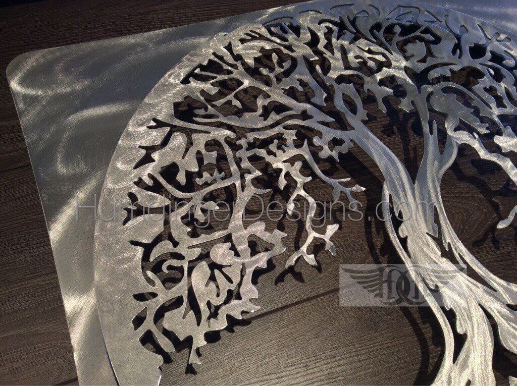 Tree of Life 3D Brushed Aluminum - Humdinger Designs