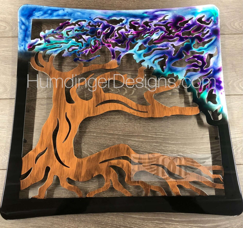 Wind Swept Oak Tree (Iridescent) - Humdinger Designs